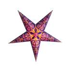 purple and gold paper star lantern