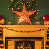 red patterned star lantern