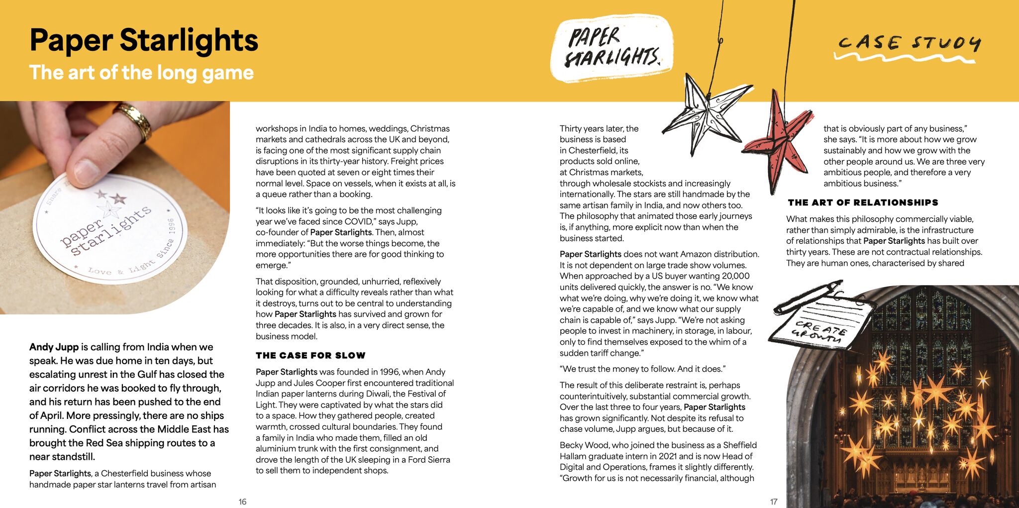 Paper Starlights Featured in the Create Growth Lookbook