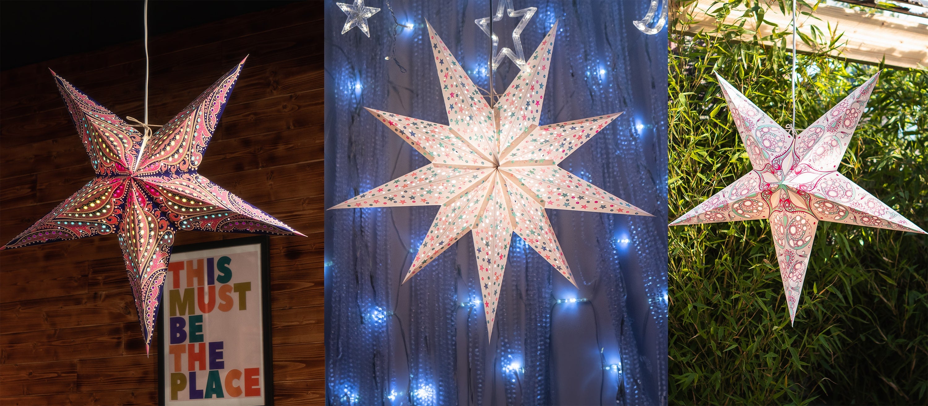 Pink Star Lanterns - Captivating Barbie-inspired lanterns infusing whimsy and charm into your home.