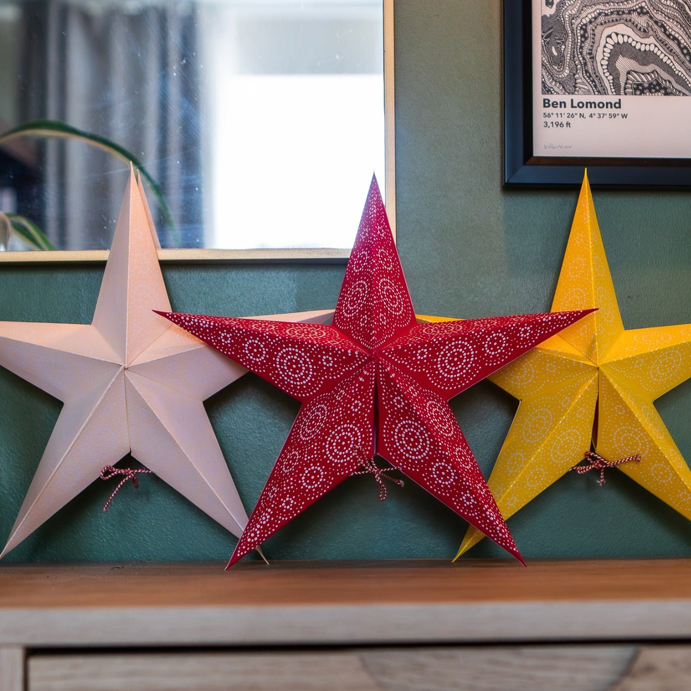 Colourful 27cm Mini Paper Stars by Paper Starlights