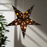 5 pointed Black Moon and Star lampshade