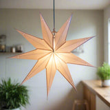 9 pointed white star lantern