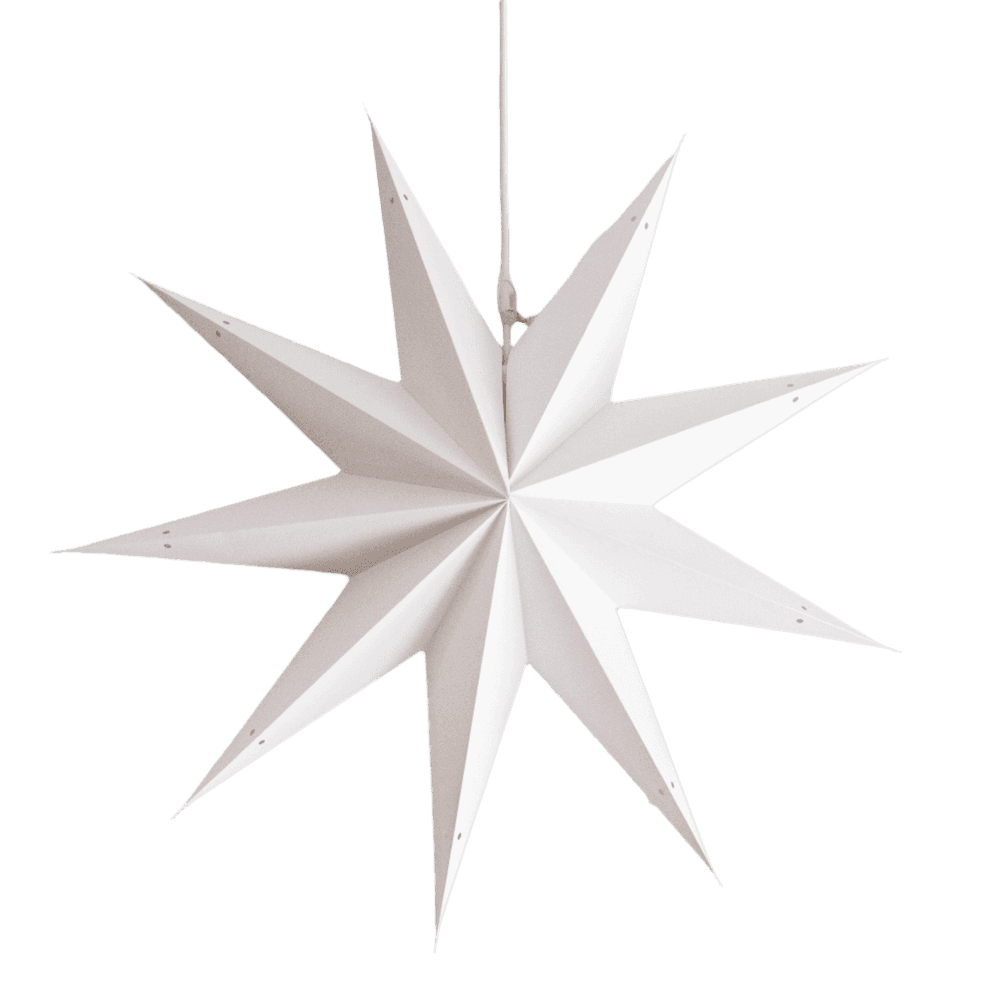 9 pointed white star lantern by Paper Starlights