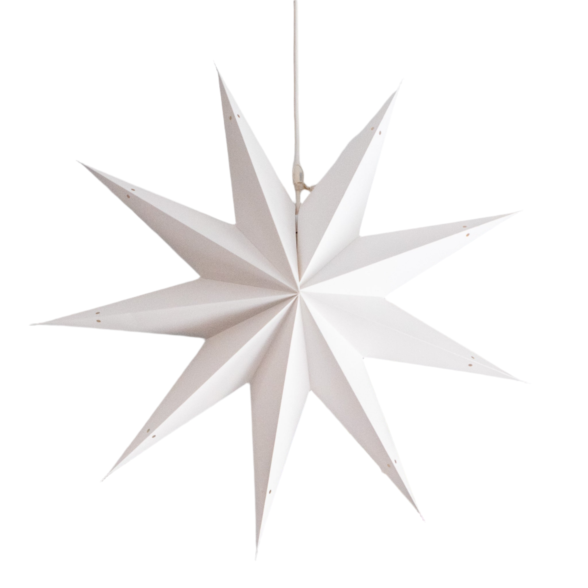 9 pointed white star lantern