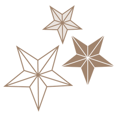 Paper Starlights Icon of three stars