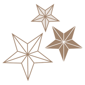 Paper Starlights Icon of three stars