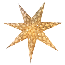 Decorative star with lights on a white background