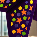Paper Starlights | Purple Ceiling Lamp Shade Multi Coloured Paper Star lantern Hanging Decor