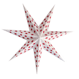 Paper Starlights | Ceiling light shade Hanging Star Lantern White and Red Paper Star Lantern 