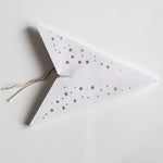 Small White Star Lantern handmade paper lantern in star shape by Paper Starlights