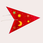 5 pointed Red Moon and Star lampshade Star Lantern handmade paper lantern in star shape by Paper Starlights