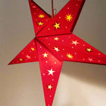 5 pointed Red Moon and Star lampshade Star Lantern handmade paper lantern in star shape by Paper Starlights