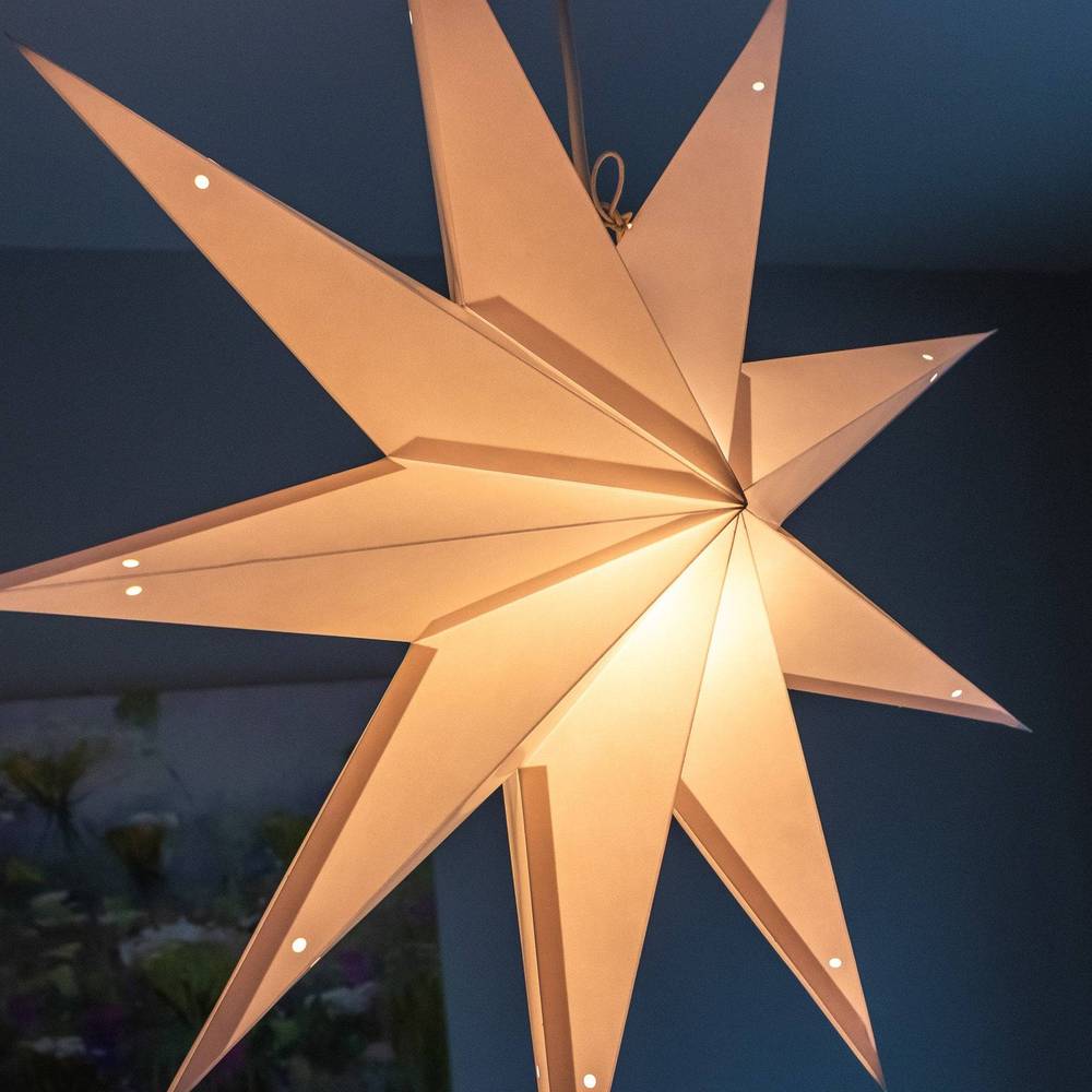 9 pointed white star light by Paper Starlights