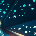 Small Blue Star Lantern handmade paper lantern in star shape by Paper Starlights