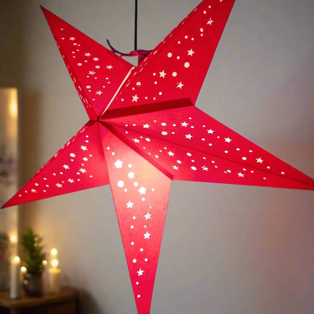 Small Red Star Lantern by Paper Starlights