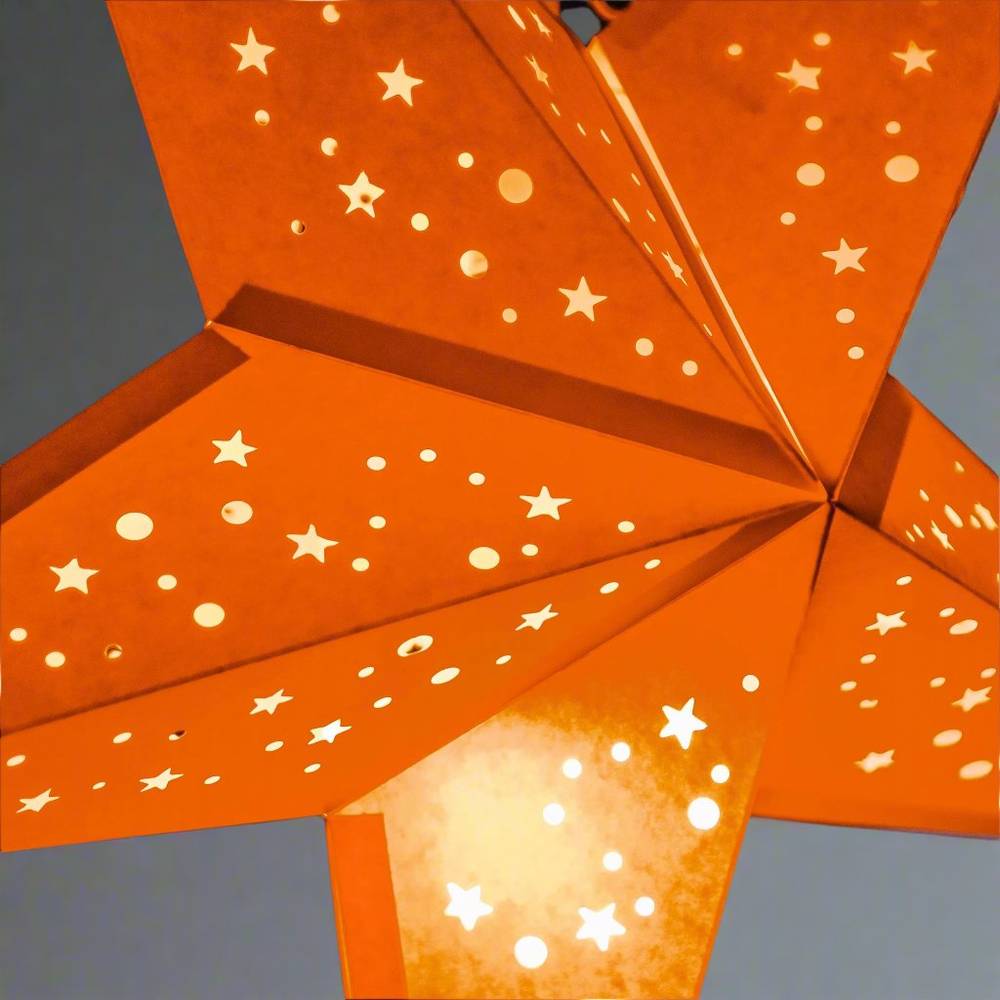 Small Orange Star Lantern by Paper Starlights