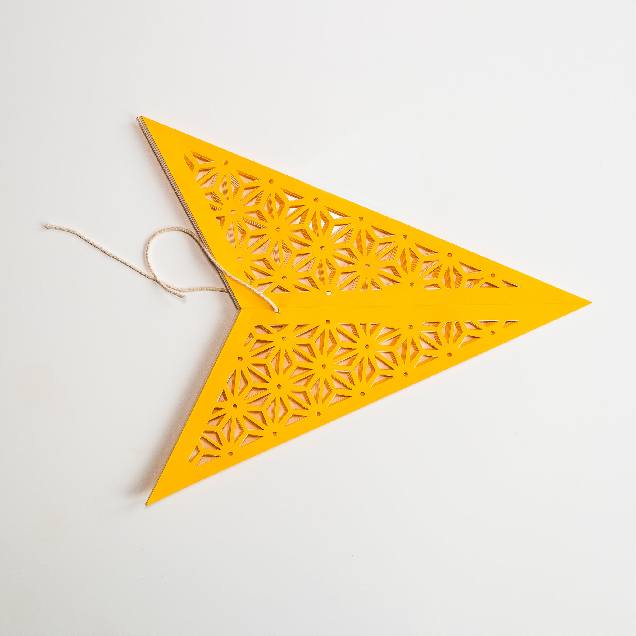 Tiffany: Yellow folded paper star lantern