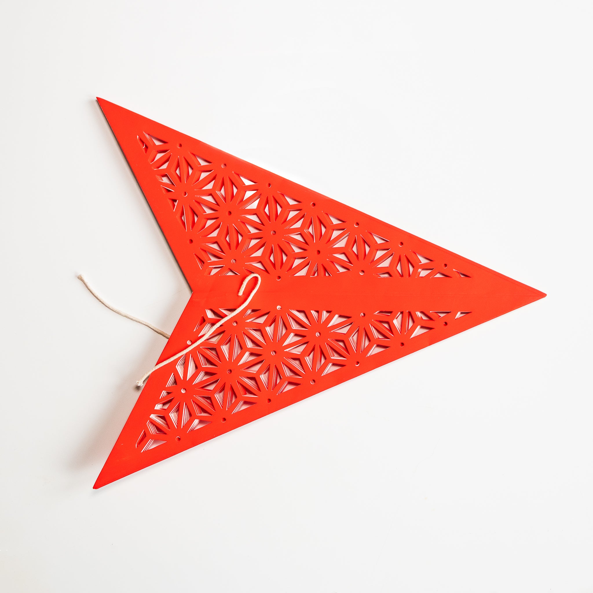 Tiffany: Red folded paper star lantern
