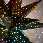 Moravian Black and Rainbow Paper Star