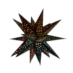 Moravian Black and Rainbow Star Lantern