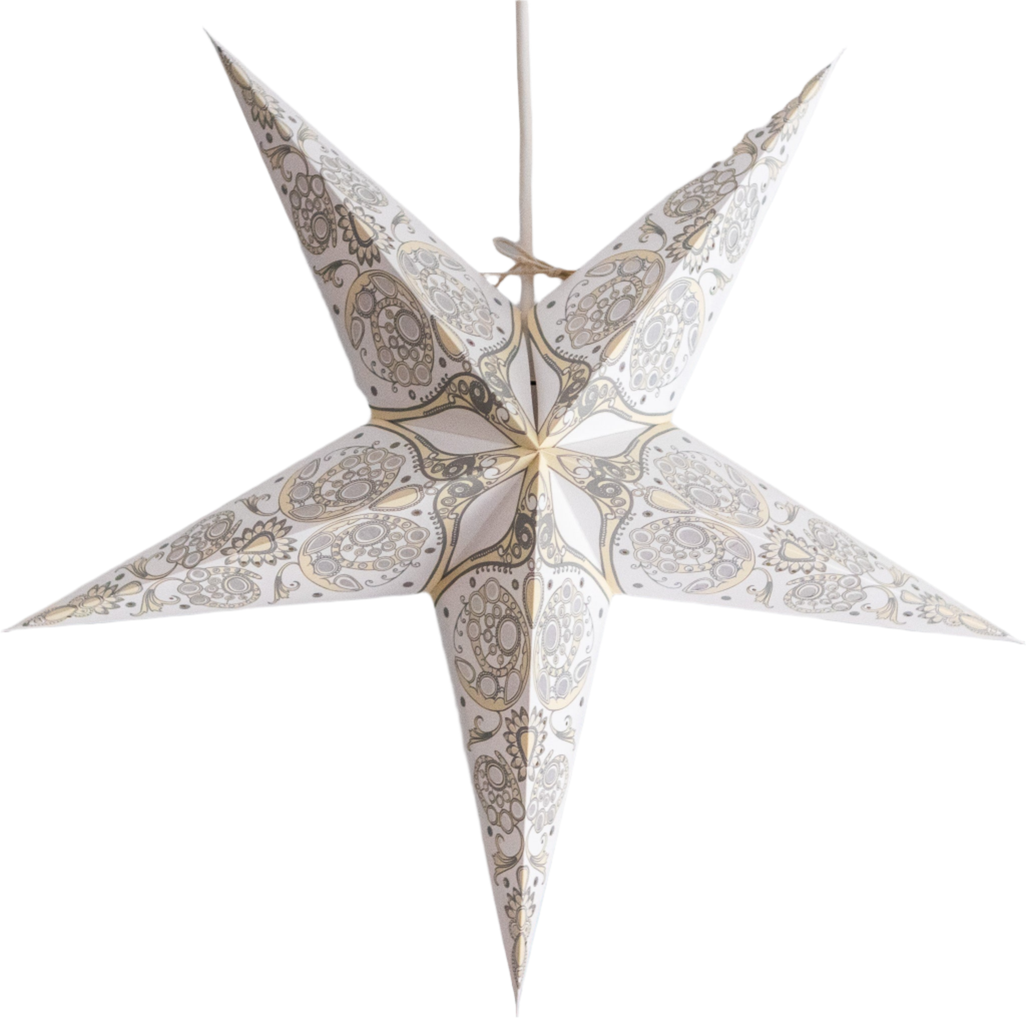 Small White Cream Star Lantern