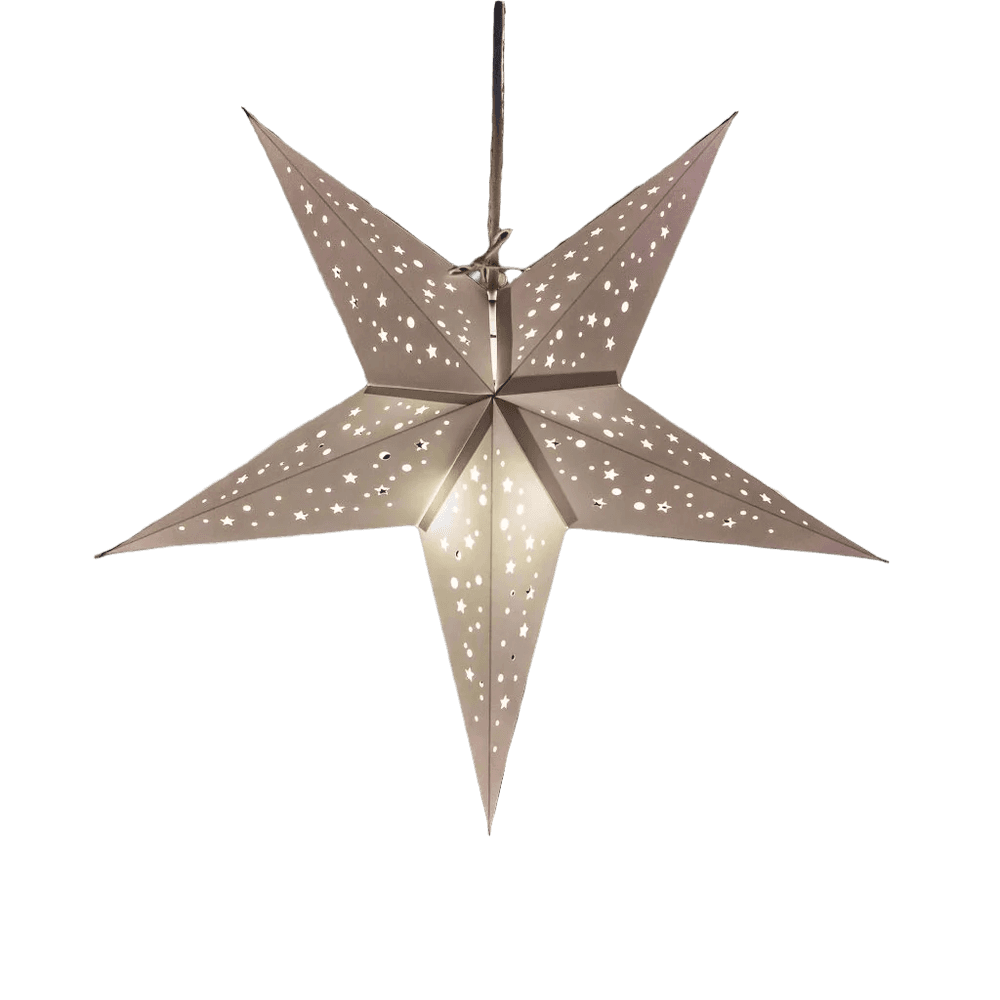 Small White Star Lantern handmade paper lantern in star shape by Paper Starlights