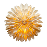 Decorative light fixture shaped like a flower on a white background