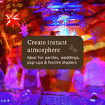 Paper Star lanterns used at parties and events