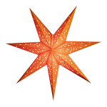 Orange 7 tipped star lamp shade