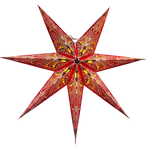 Bohemia Red handmade paper star lantern