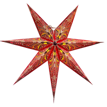 Bohemia Red handmade paper star lantern