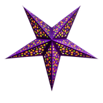Paper Starlights | Purple Ceiling Lamp Shade Multi Coloured Paper Star lantern Hanging Decor