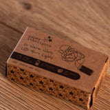 Cardboard box with starlight text on a wooden surface