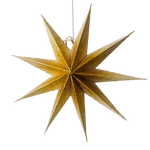 25cm Gold Mini Paper Star included twice in the Golden Christmas star set