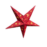 5 pointed Red Moon and Star lampshade Star Lantern handmade paper lantern in star shape by Paper Starlights