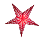 Tiffany: Red handmade geometric paper star lantern