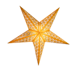 Tiffany: Yellow handmade geometric paper star lantern