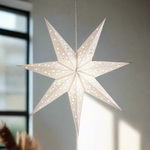 white paper star light lantern - White Christmas lights 