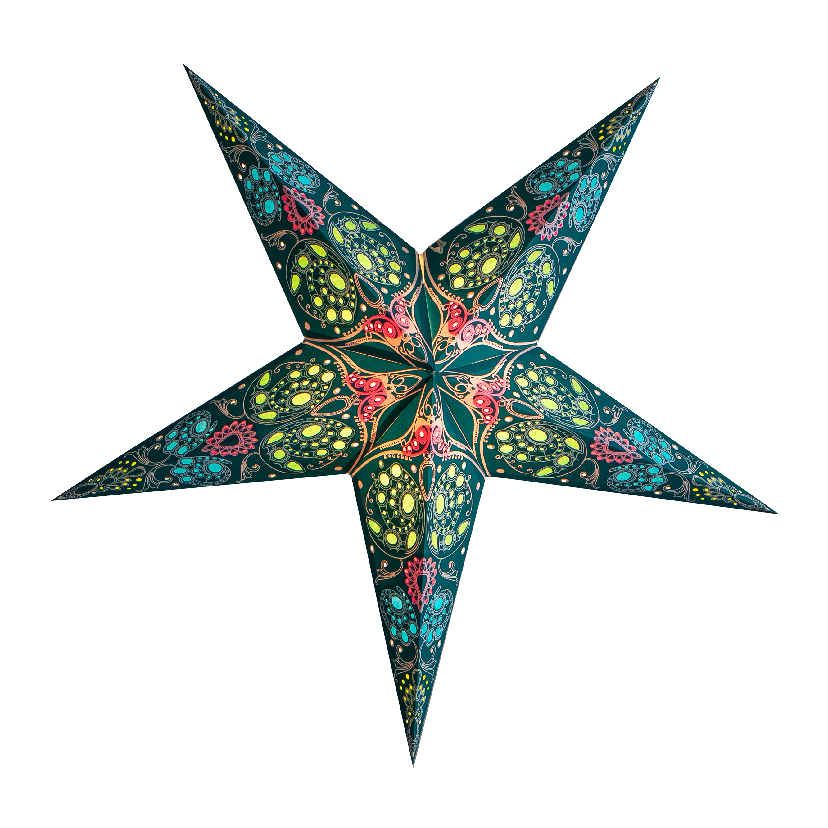 aquamarine paper star lantern