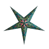 large aquamarine paper star lantern