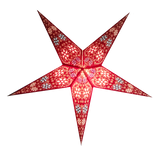 large red firework patterned star lantern