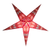 large red firework patterned star lantern