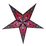 pink and black pattern paper star lantern
