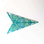 folded large aquamarine paper star lantern