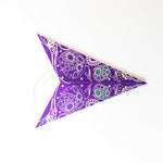 folded pattern purple paper star lantern