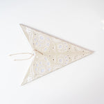 folded grey lace pattern paper star lantern