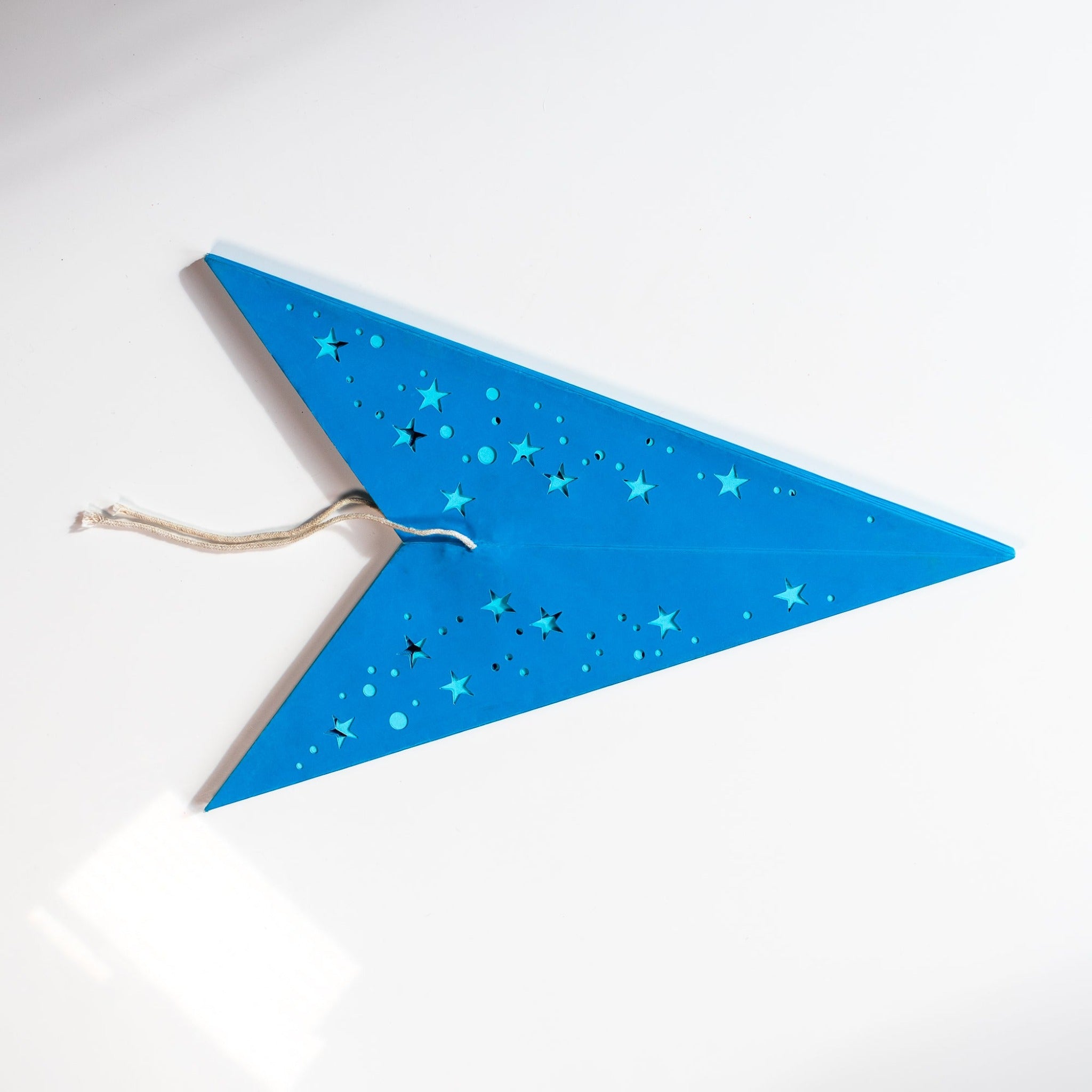 folded blue paper star