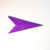 folded purple paper star lantern