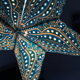 blue patterned star lantern